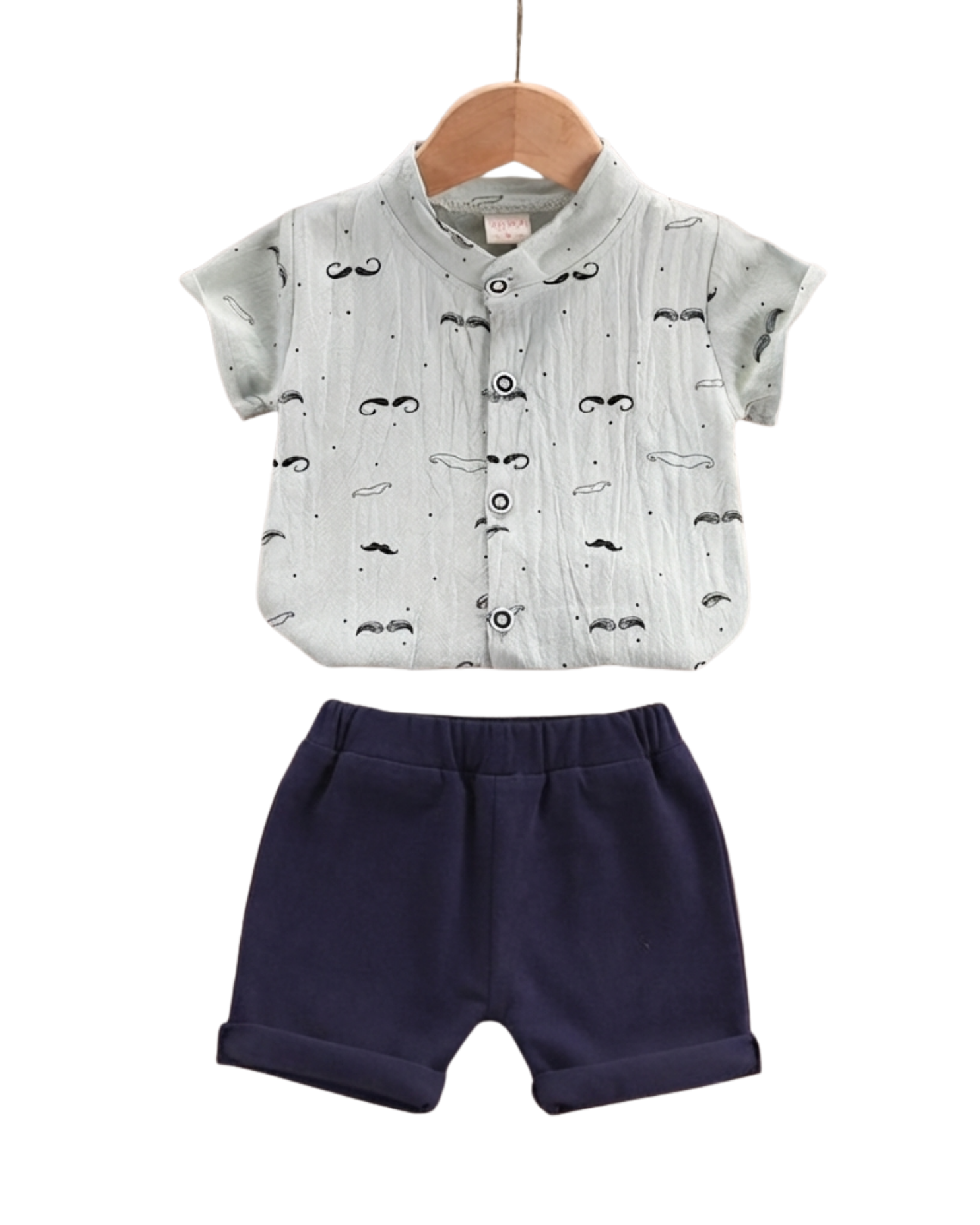 Gentleman Mustache Print Boy's Set