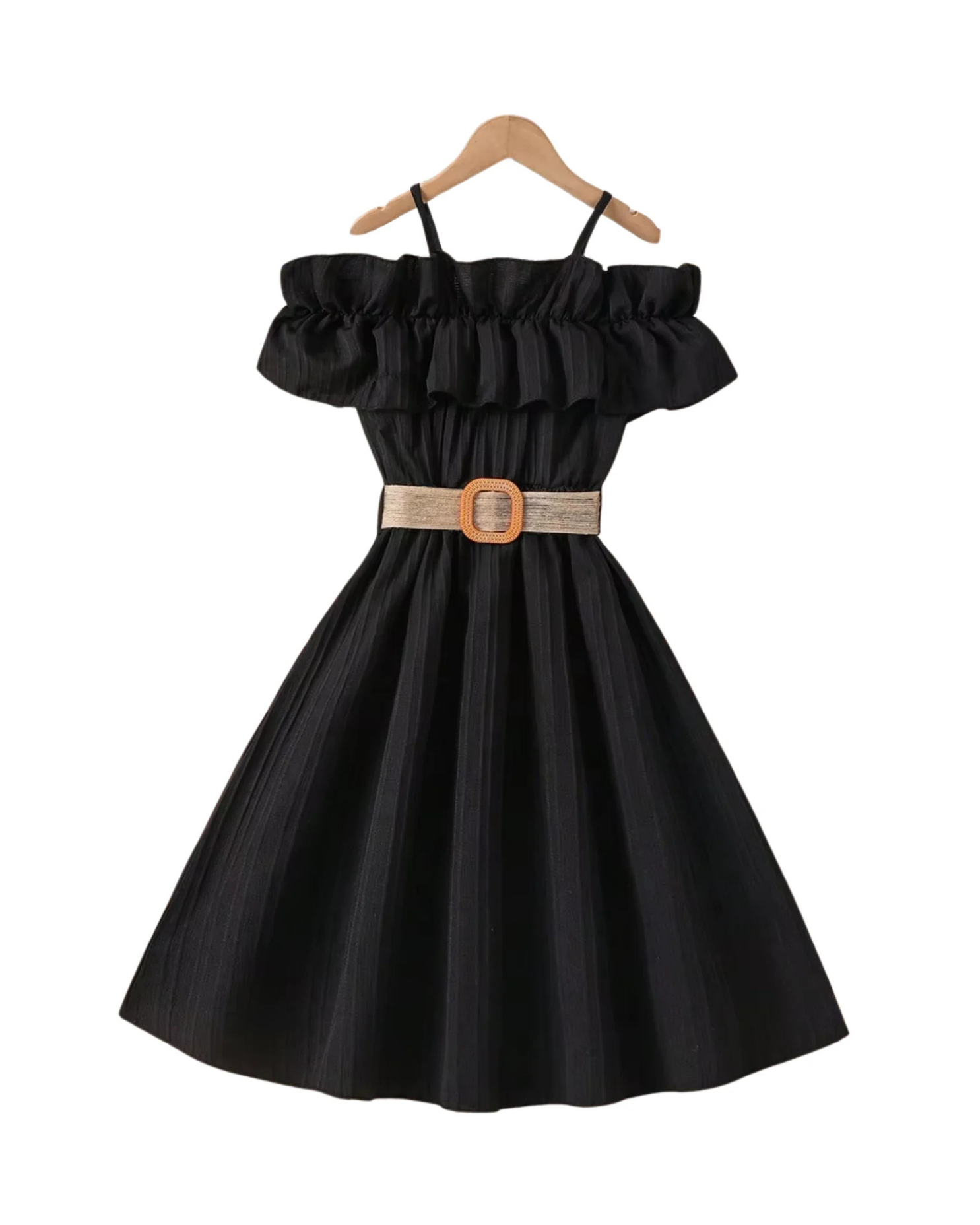 Elegant Off-Shoulder Summer Ruffle Dress