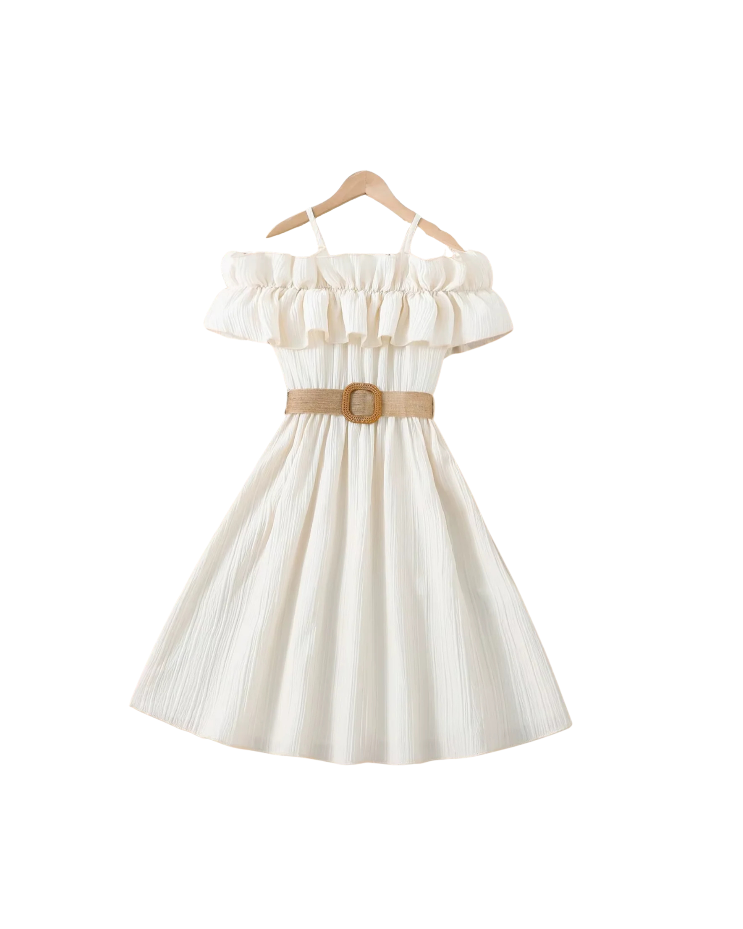 Elegant Off-Shoulder Summer Ruffle Dress