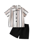 Classic Button-Down Shirt & Tailored Shorts Boy's Set