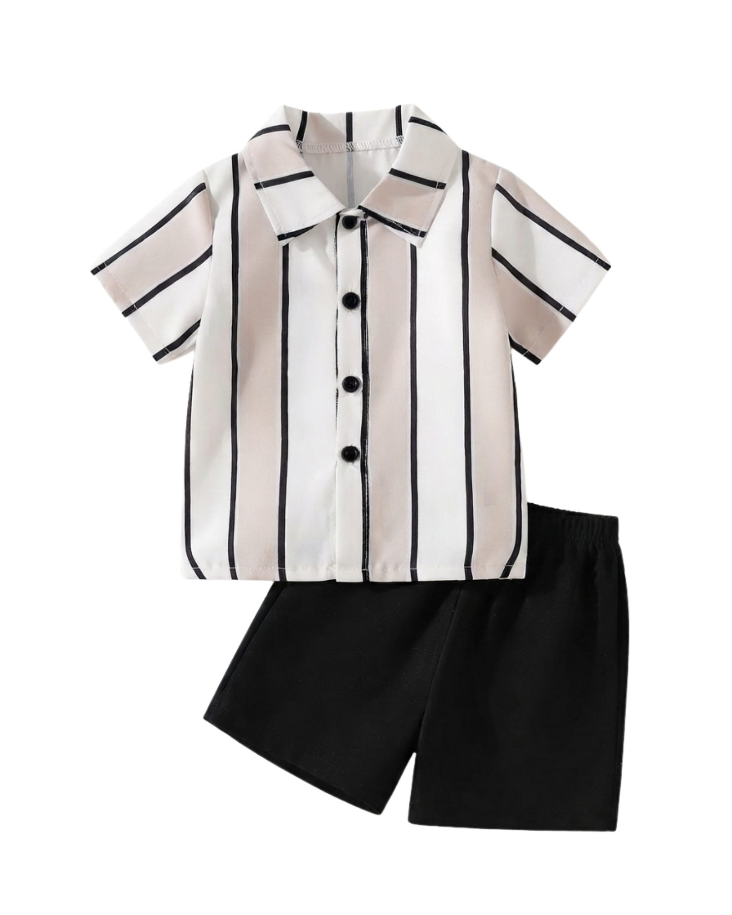 Classic Button-Down Shirt & Tailored Shorts Boy's Set