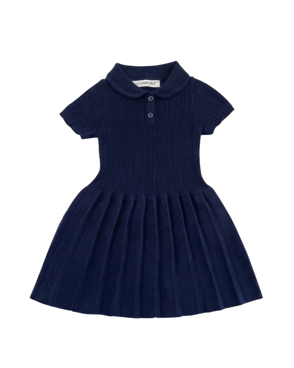 Premium Soft Cotton Pleated Polo Dress