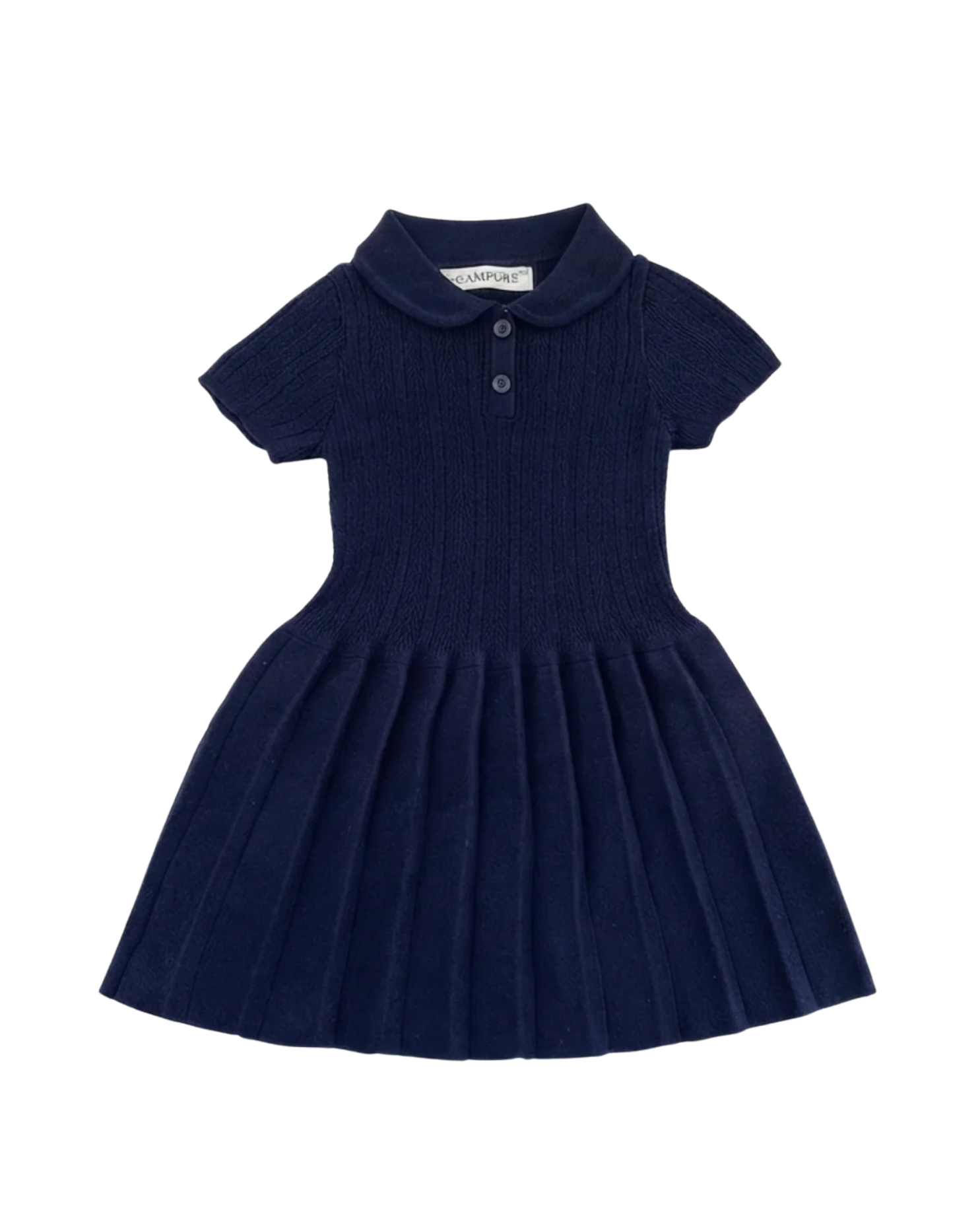 Premium Soft Cotton Pleated Polo Dress