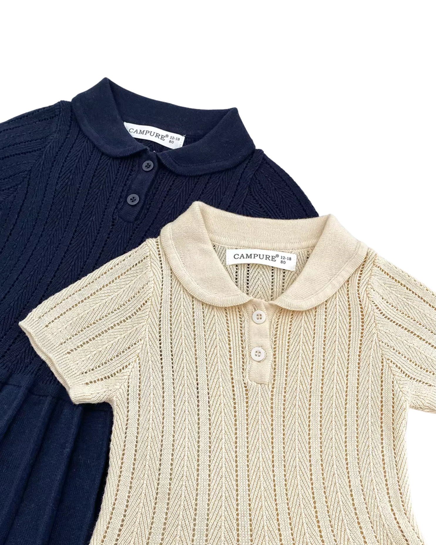 Premium Soft Cotton Pleated Polo Dress