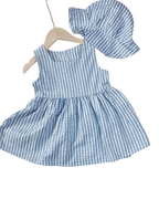 Breathable Blue Gingham Sun-Dress