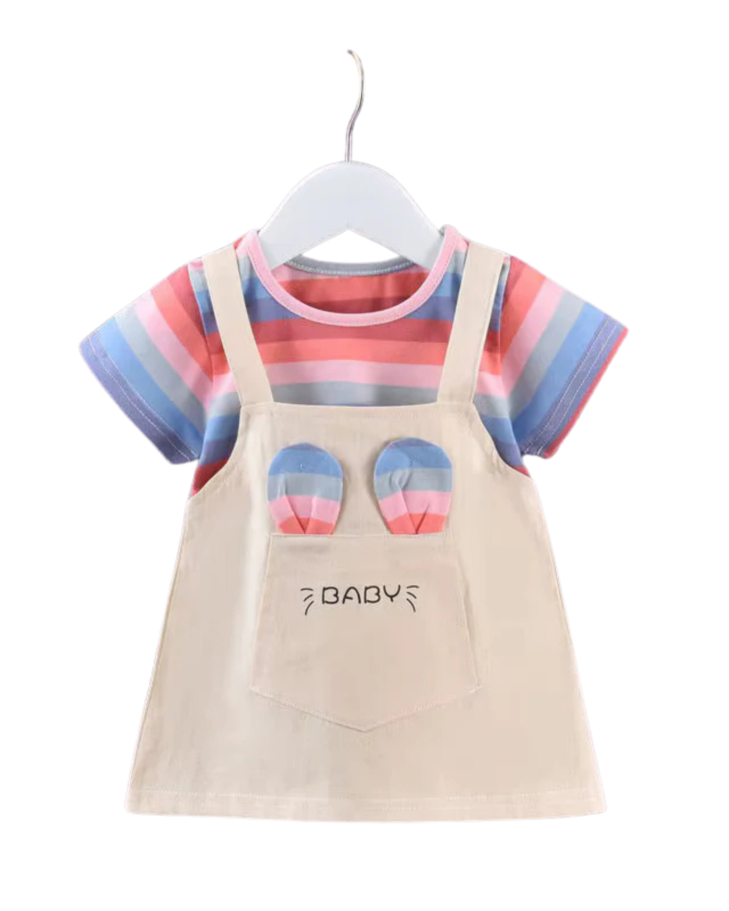 Girls Rainbow Bunny Dress