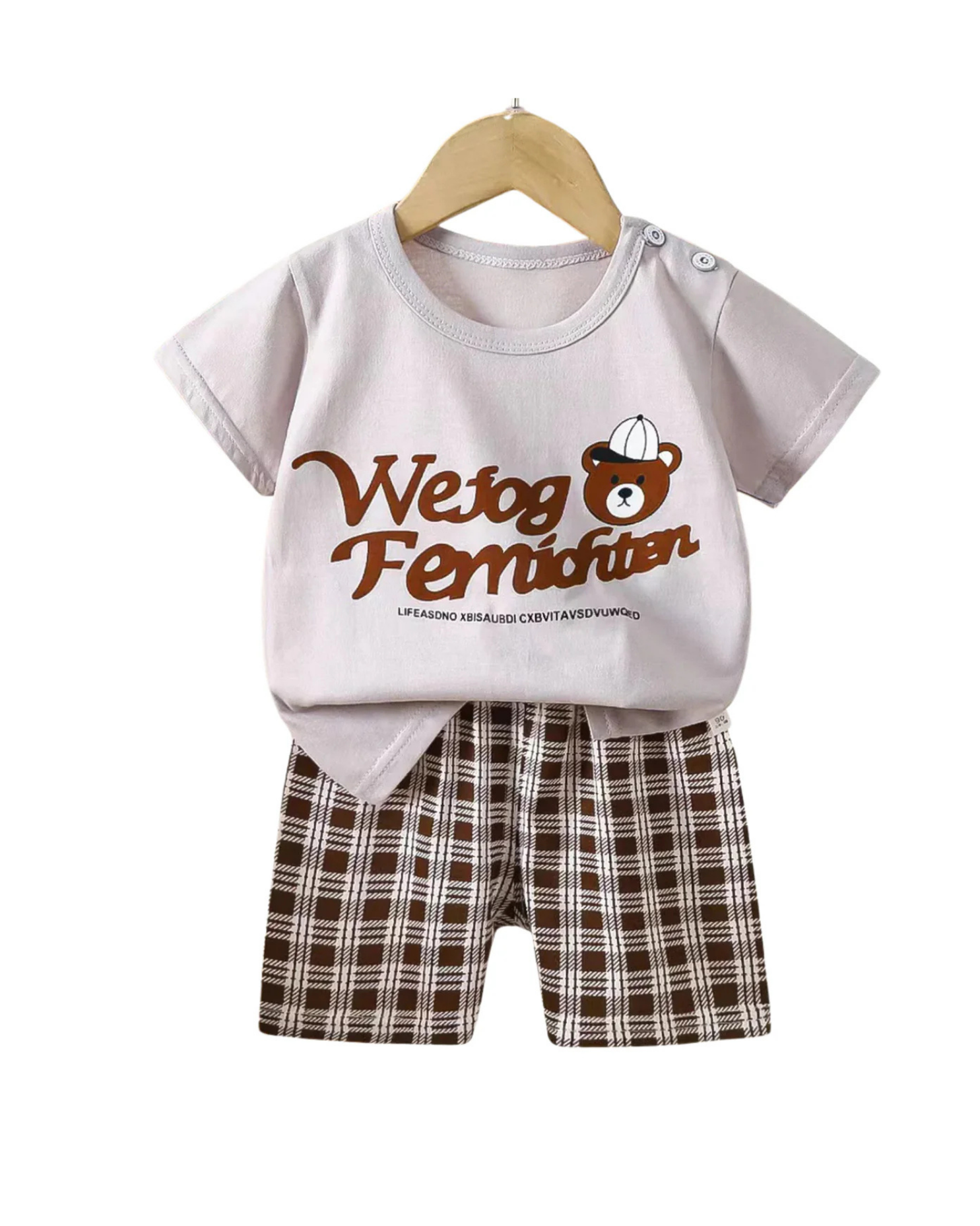 Stylish Bear Graphic Boy's Pyjamas
