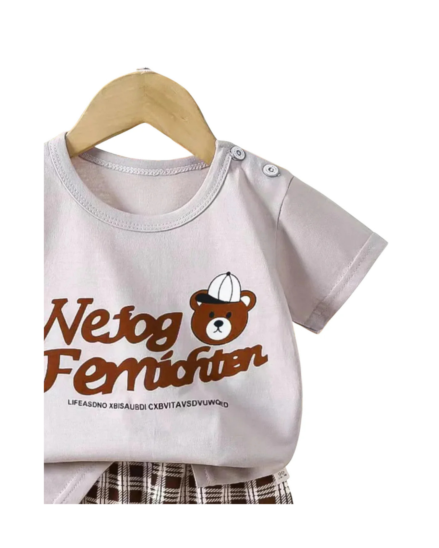 Stylish Bear Graphic Boy's Pyjamas