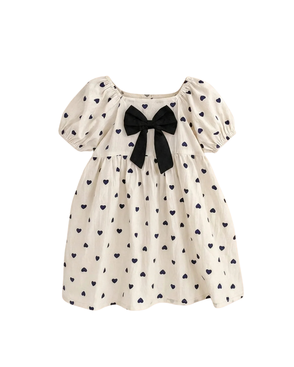 Adorable Heart Dress Black Bow