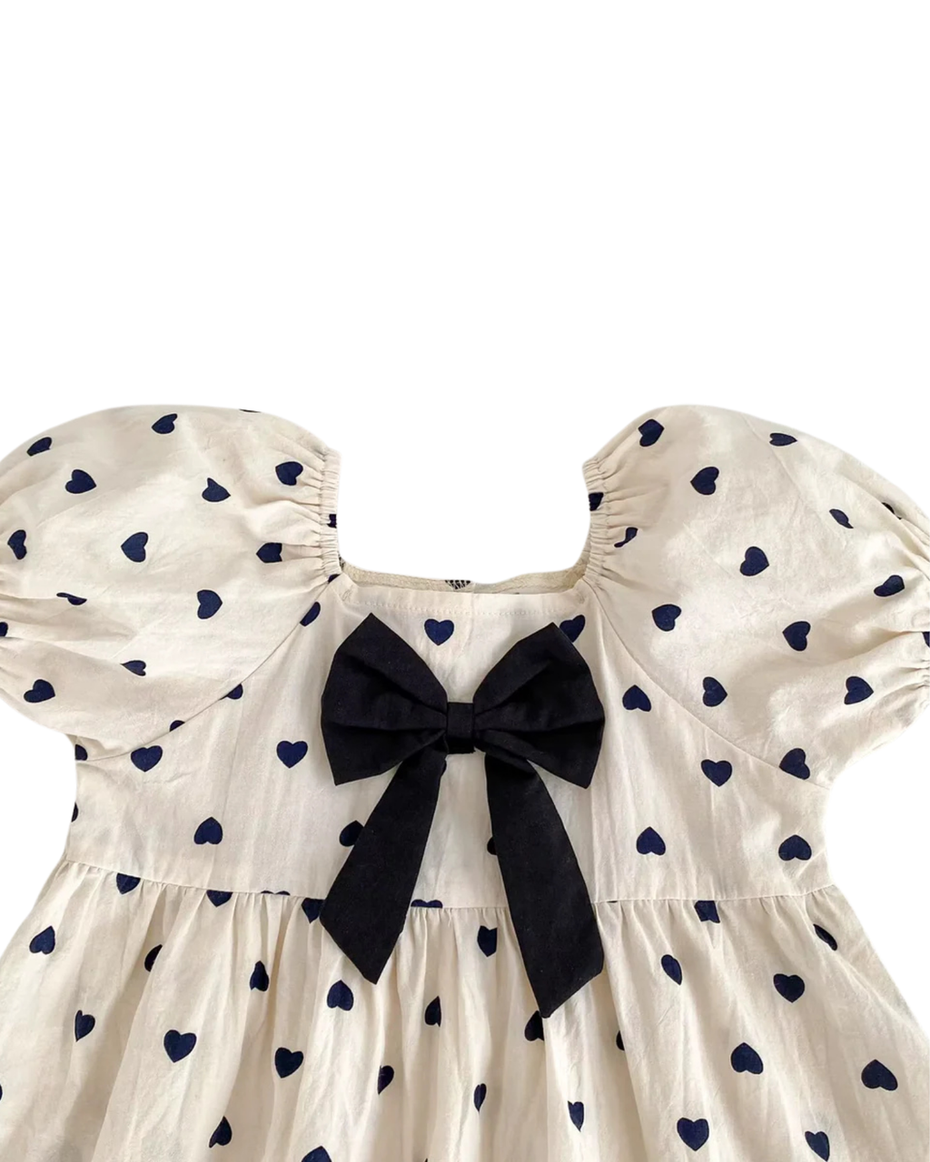 Adorable Heart Dress Black Bow
