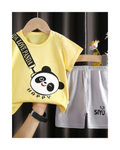 Cheerful Panda Cotton Boy's Pyjamas