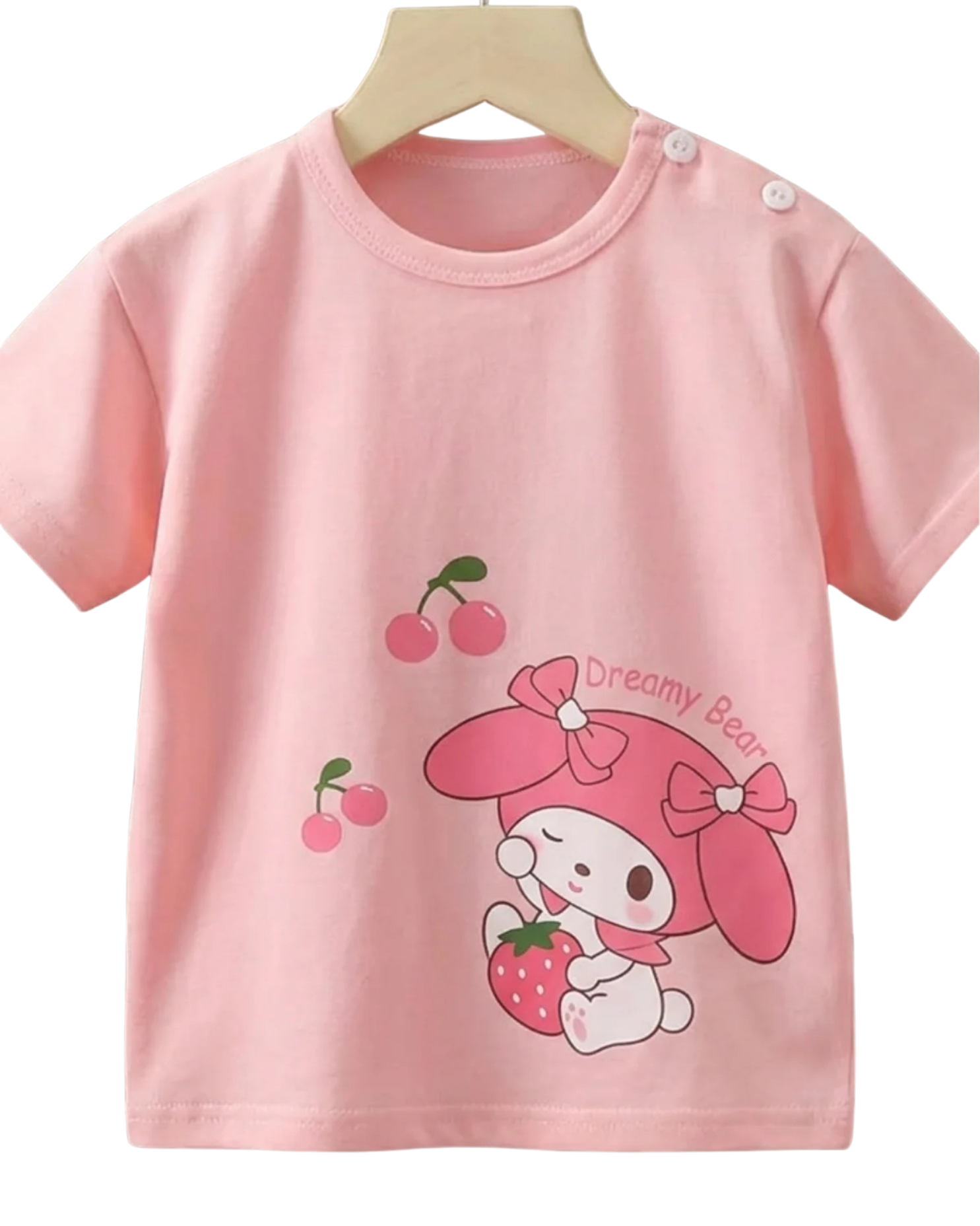 Rabbit & Cherry Tee & Short Girl's Pyjamas