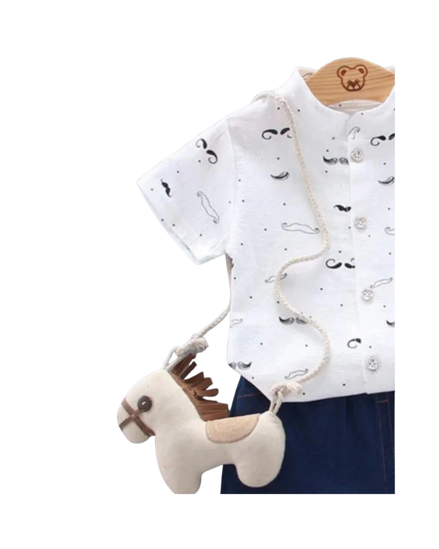 Gentleman Mustache Print Boy's Set