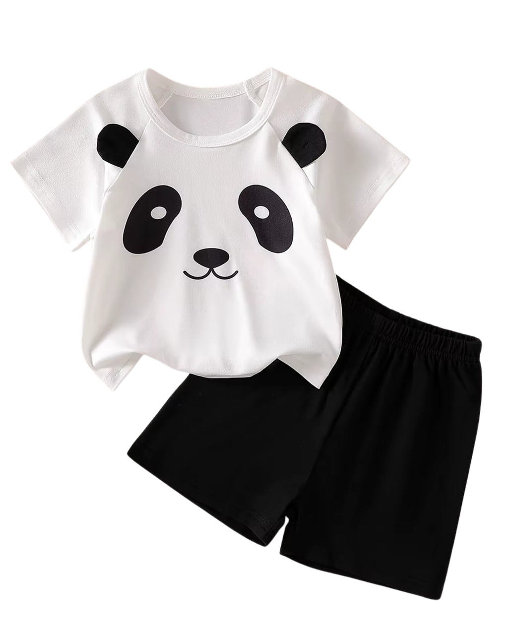 Playful Panda Crew-Neck Tee & Comfort Shorts Boy's Set