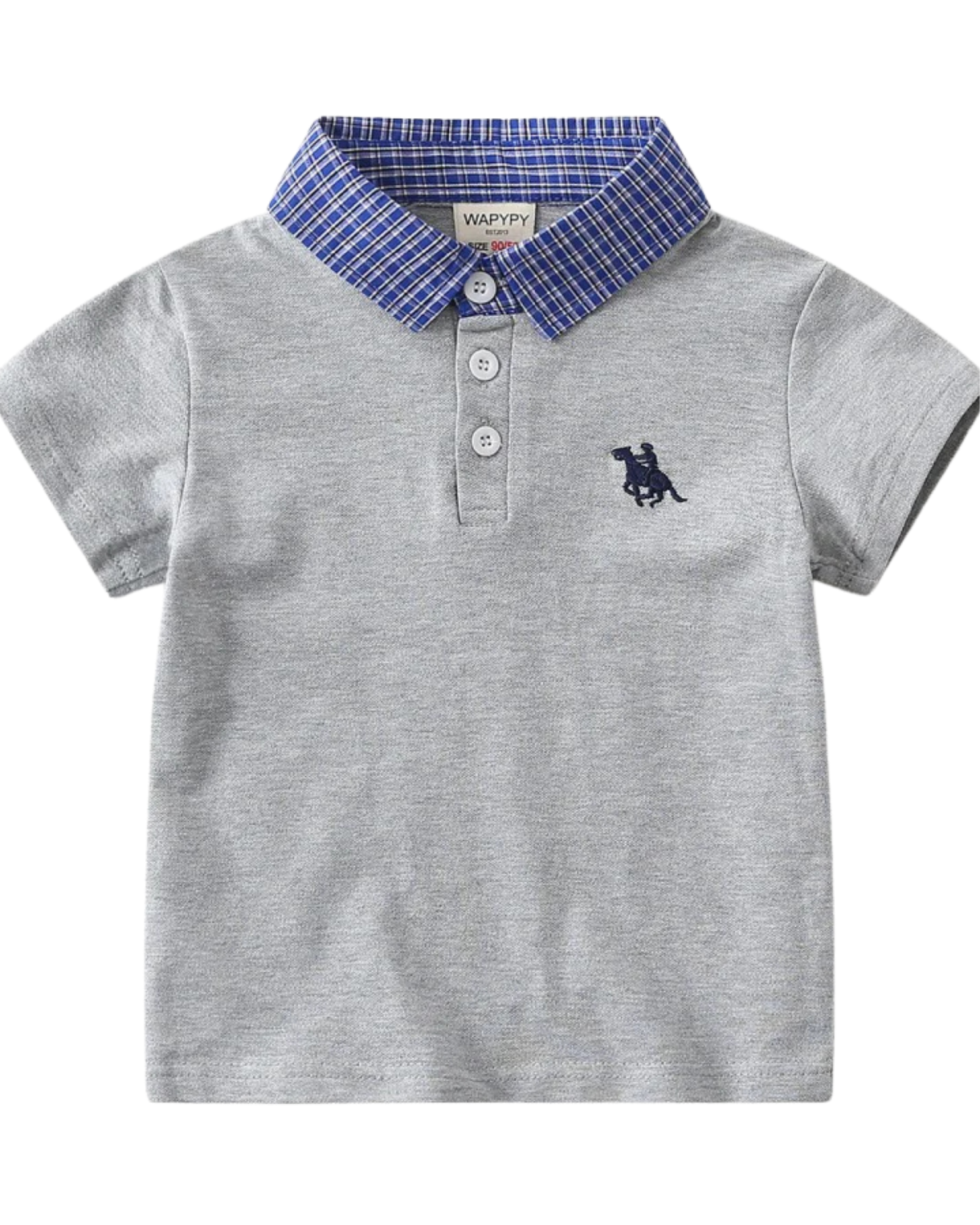 Signature Plaid-Collar Polo Boy's Shirt