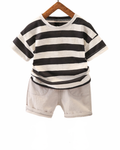 Classic Striped Casual Boy's Set