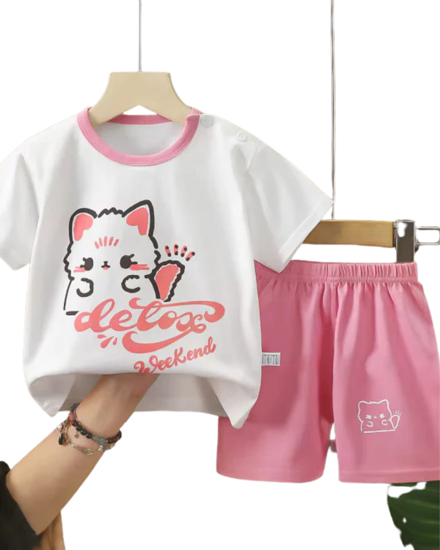 "Detox Weekend" Tee & Short Girl's Pyjamas