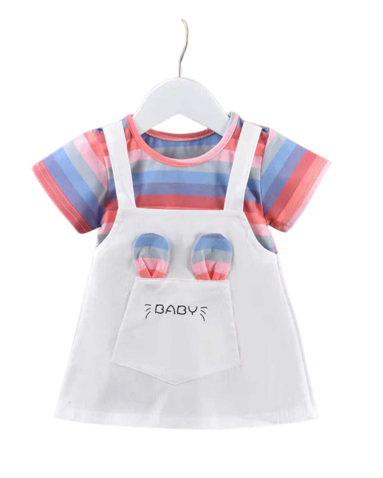 Girls Rainbow Bunny Dress