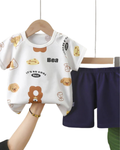 Cozy Cartoon Bear Summer Boy's Pyjamas