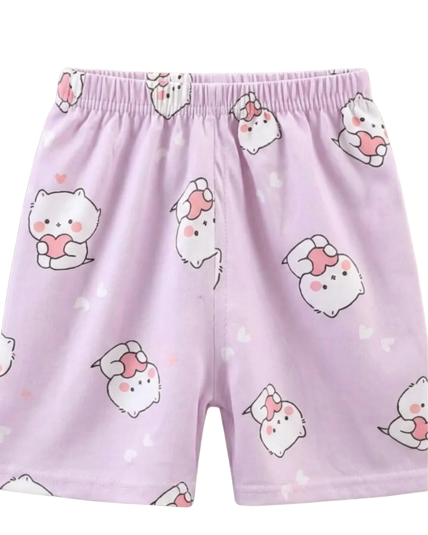 Meow Heart Graphic Summer Girl's Pyjamas