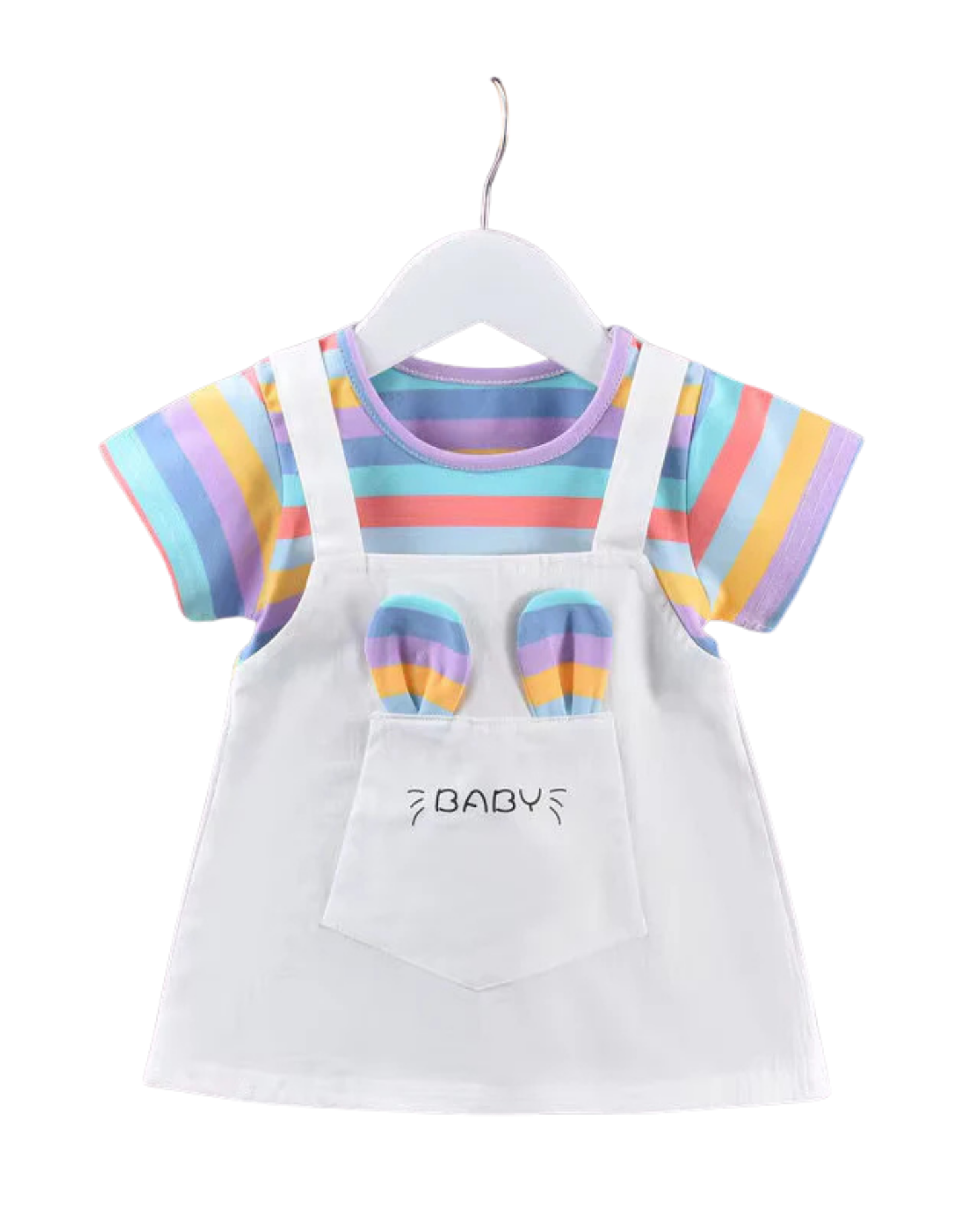 Girls Rainbow Bunny Dress