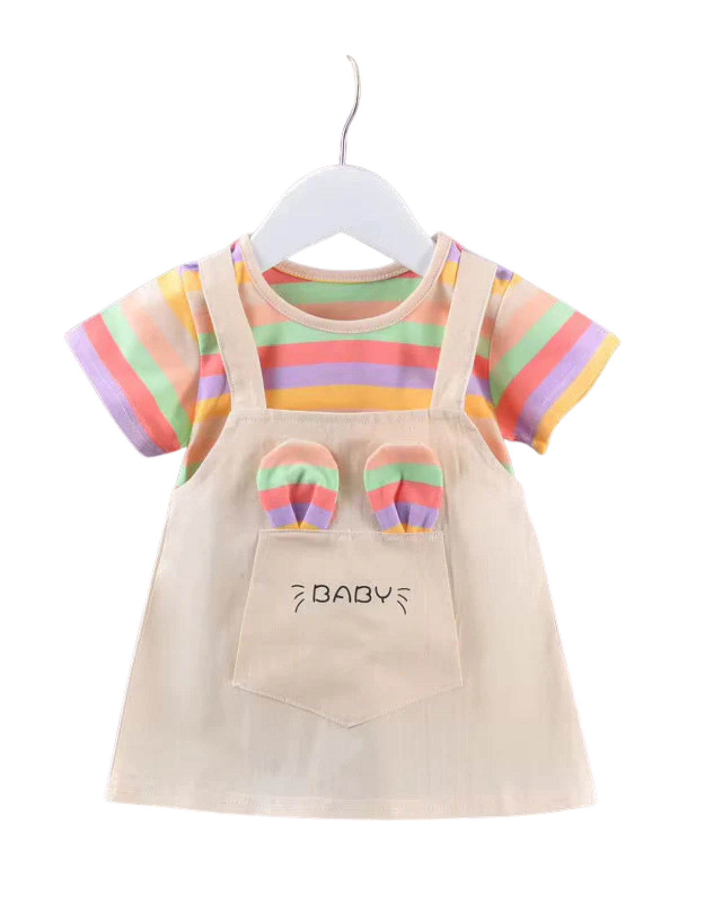 Girls Rainbow Bunny Dress