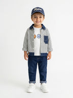 Striped Denim Boy's Set Outfit