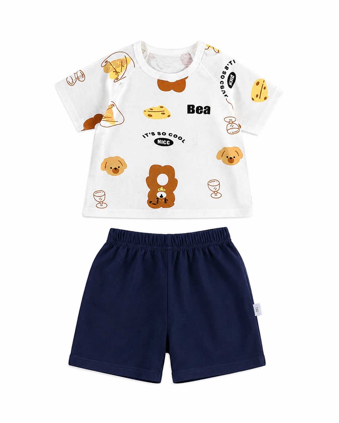 Cozy Cartoon Bear Summer Boy's Pyjamas