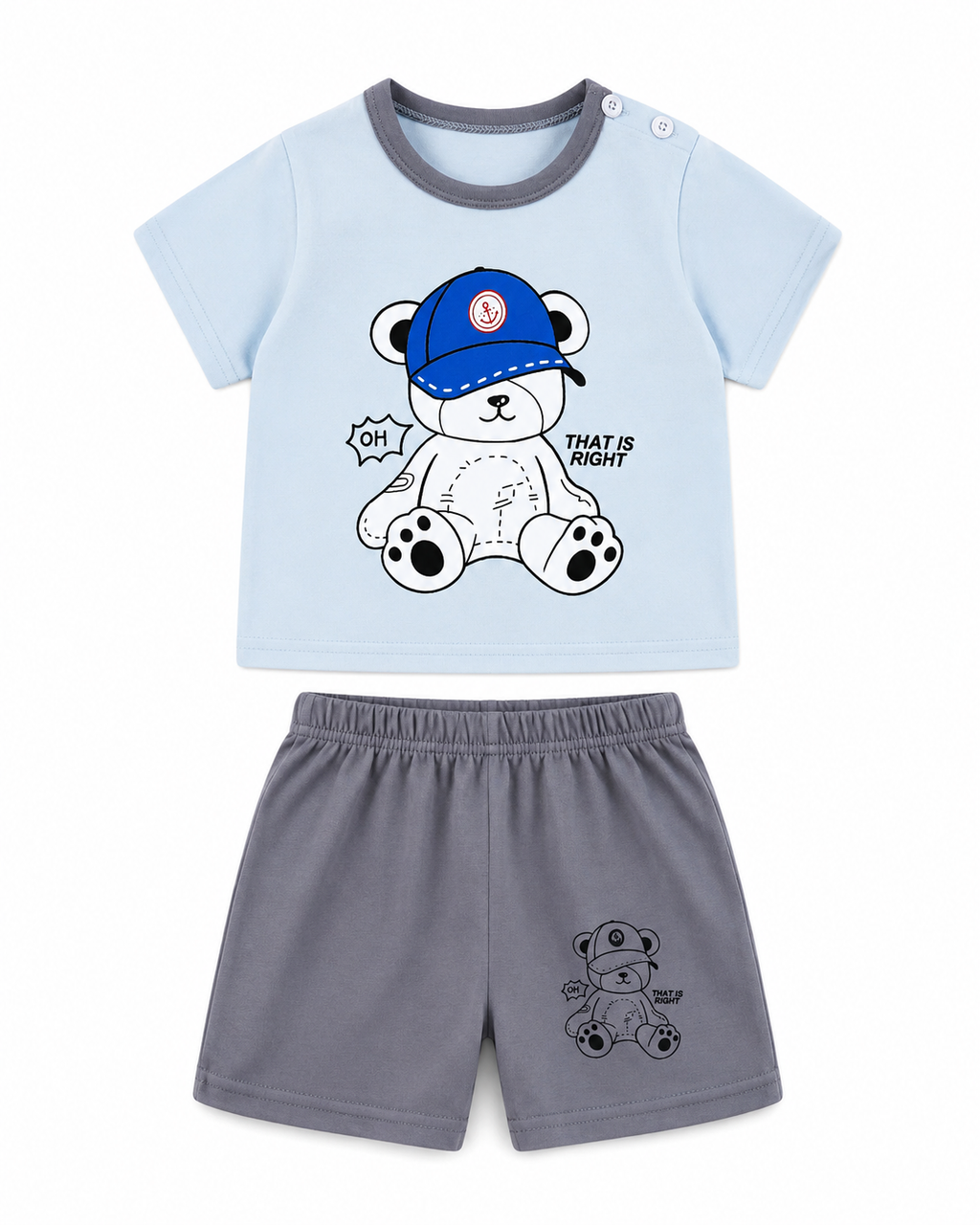 Playful Bear Graphic Boy's Pyjamas