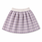 Sleeveless Polo Top & Plaid Skirt Girl's Set