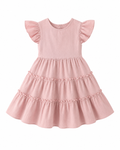 Little Sunshine Tiered Flutter-Sleeve Dress