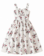 French-Inspired Floral Print Princess Dress