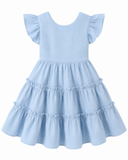 Little Sunshine Tiered Flutter-Sleeve Dress