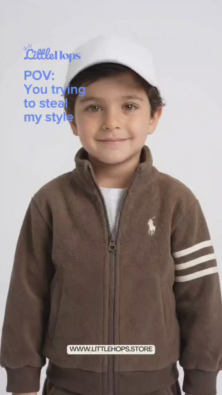 Cozy Sherpa-Lined Fleece Track Boy's Set