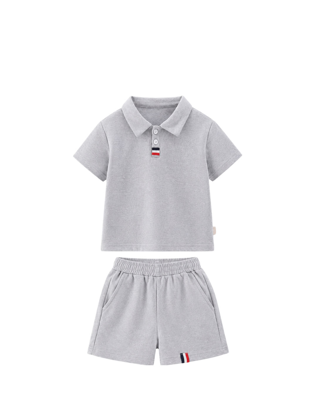Contrast-Trim Polo Shirt & Shorts Boy's Set