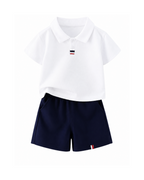 Contrast-Trim Polo Shirt & Shorts Boy's Set