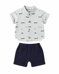 Gentleman Mustache Print Boy's Set